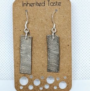 Handcrafted Sterling Silver Rectangular Earrings